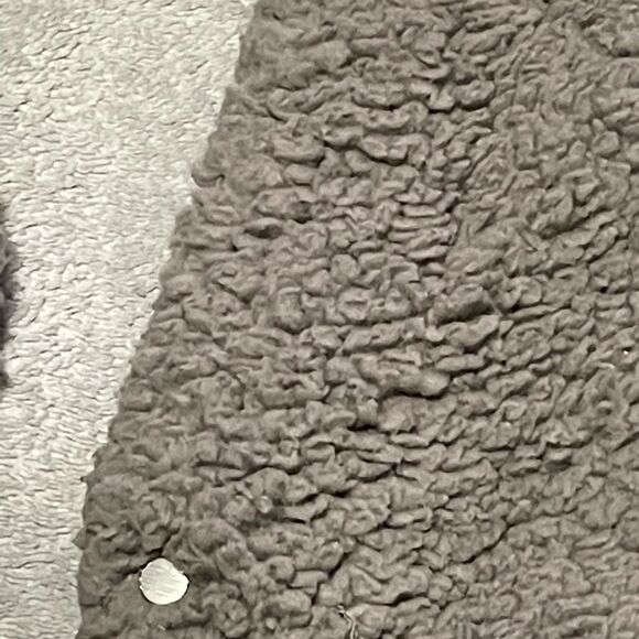 𝅺z by Zella up & over faux shearling zip hoodie in tan driftwood size medium - Picture 11 of 12